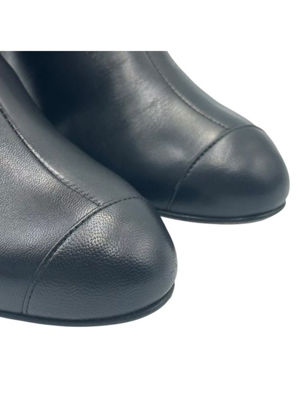 Chanel Short Boots CC Logo Leather Black - Picture 5 of 7